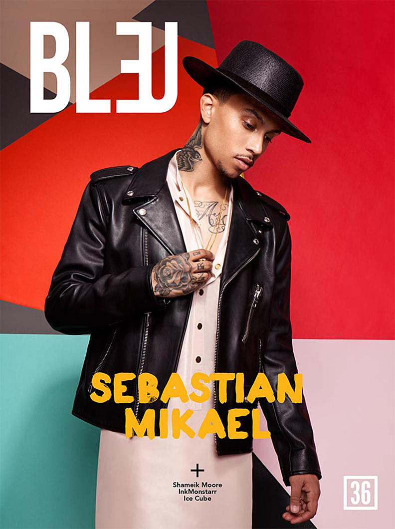 Lenox Fontaine Sebastian Mikael Cover of Bleu Magazine